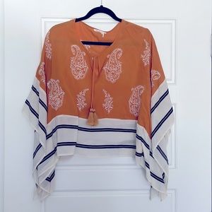 Anthropologie Floreat Bohemian Kimono Sleeve Blouse